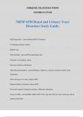 NRNP 6550 Renal and Urinary Tract Disorders Study Guide.