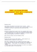 CMSC 132 EXAM REVIEW ASSESSMENT TEST WITH COMPLETE SOLUTIONS.