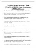 CAP Billy Mitchell Aerospace TestB UPDATED ACTUAL Exam Questions and  CORRECT Answers