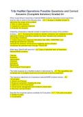 HazMat Awareness Questions And Answers 2023, Tcfp HazMat Operations Possible Questions and Correct Answers (Complete Solution) Graded A+ & IFSAC HAZMAT! Exam Questions with 100% correct Answers 2023.