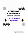 LLW2601 EXAM PACK 2024/2025