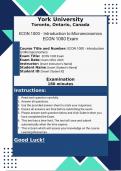 ECON 1000 - Introduction to Microeconomics 2024 – 2025 ECON 1000 Midterm Exam 2 Review (multiple choice) Questions with Verified Solutions | 100% Pass Guaranteed | Graded A+ |