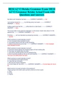 HESI A2 V2 Retake Grammar Exam/ HESI  A2 V2 Grammar Retake Actual Exam with  Questions and Answers