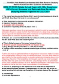 HESI RN PEDS Retake Actual Exam with 100+ Questions, 100% Correct Answers and Rationale Best Revision/  Studying Material/ Updated for 2023-2024