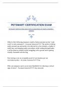 PETSMART CERTIFICATION EXAM WITH GUARANTEED ACCURATE ANSWERS |VERIFIED