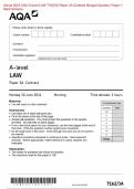 . Actual 2024 AQA A-level LAW 7162/3A Paper 3A Contract Merged Question Paper + Mark Scheme