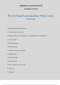 NU 412 Final Exam Questions With Correct Answers