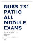 NURS 231 PATHO ALL MODULE EXAMS