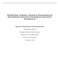 NURS 6521 Week 1 Assignment - Discussion #1: Pharmacokinetics and Pharmacodynamics, Discussion #1: Peer Response #1, Discussion #1: Peer Response #2