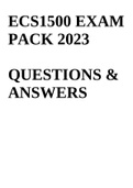 ECS1500 EXAM PACK 2023