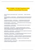 SAU COMM-135 Ball Questions And Answers Guaranteed Success.