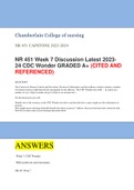 NR 451 Week 7 Discussion Latest 2023-24 CDC Wonder GRADED A+ (CITED AND REFERENCED)