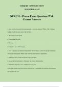 NUR.211 - Pharm Exam Questions With Correct Answers