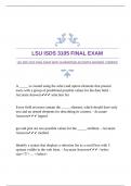 LSU ISDS 3105 FINAL EXAM WITH GUARANTEED ACCURATE ANSWERS |VERIFIED