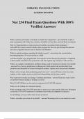 Nur 234 Final Exam Questions With 100% Verified Answers