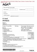 Actual 2024 AQA A-level PHYSICS 7408/3A Paper 3 Section A Question Paper + Mark Scheme + Insert