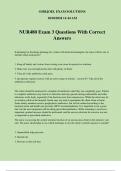 NUR480 Exam 3 Questions With Correct Answers