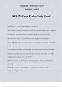 NUR176 Exam Review Study Guide.