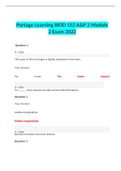 Portage Learning BIOD 152 A&P 2 Module 2 Exam 2022