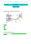 Portage Learning BIOD 152 A&P 2 Final Exam 2022