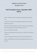 Nur176 hondros Exam 1 Questions 100% Solved.