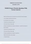 NUR313 Exam 2 Practice Questions With Correct Answers