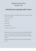 NURS 218 Exam 1 Questions 100% Solved.