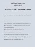 NURS218 Exam #3 Questions 100% Solved.