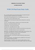 NURS 234 Final Exam Study Guide.