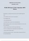 NURS 299 Exam 2 UNLV Questions 100% Solved.