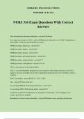 NURS 316 Exam Questions With Correct Answers