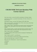 CSUSM NURS 316 Exam Questions With Correct Answers