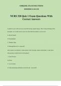 NURS 320 Quiz 1 Exam Questions With Correct Answers