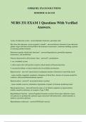 NURS 331 EXAM 1 Questions With Verified Answers.