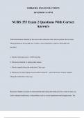 NURS 355 Exam 2 Questions With Correct Answers