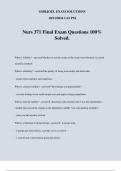 Nurs 371 Final Exam Questions 100% Solved.