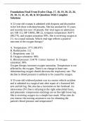 Foundations Final From Evolve-Chap. 17, 18, 19, 20, 23, 26, 29, 30, 31, 41, 45, 48, & 50 Questions With Complete Solutions