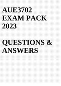 AUE3702 EXAM PACK 2023