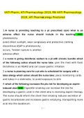 VATI Pharm, Pharmacology 2019 ATI, RN VATI Pharmacology 2019, Pharmacology ATI Proctored Exam Bank.Q&A.