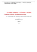 PHI 103 Week 1 Assignment, Is it Permissible to use Capital Punishment on persons convicted of certain crimes  Rated A+