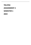 TRL3704 ASSIGNMENT 3 SEMESTER 2 2023