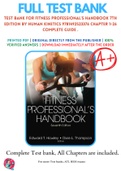 Test Bank For Fitness Professional's Handbook 7th Edition By Human Kinetics 9781492523376 Chapter 1-26 Complete Guide .