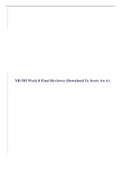 NR-503 Week 8 Final Reviewer (Download To Score An A)