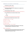 Questions and Answers for the Module BIOL111 Molecules of Life