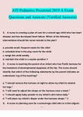  ATI Pediatrics Proctored 2019 A Exam questions verified with 100% correct answers