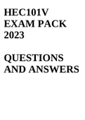 HEC101V EXAM PACK 2023