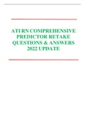 ATI RN COMPREHENSIVE PREDICTOR RETAKE QUESTIONS & ANSWERS LATEST UPDATE 2022/23