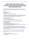 NBRC PRACTICE TEST #2 100% ACTUAL PRACTICE EXAM QUESTIONS AND ANSWERS (FAQ)