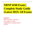 NRNP 6540 Exam |  Complete Study Guide  (Latest 2023) All Exams Graded A+