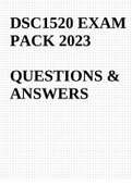 DSC1520 EXAM PACK 2023